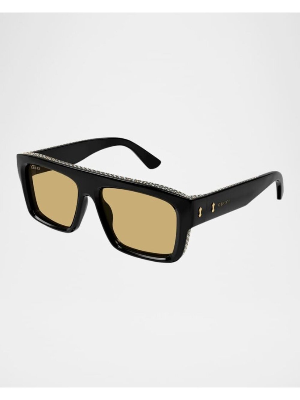 Gucci GG 1461S black square sunglasses with crystals